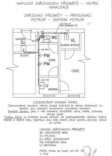 Projekt kanalizace  - Půdorys podlaží.JPG
